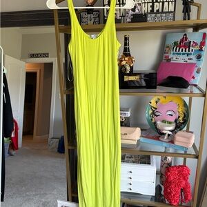 Fashion Nova Neon Green Maxi Dress